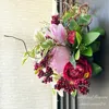 SOLD OUTピンクリリーと薔薇リース 画像9